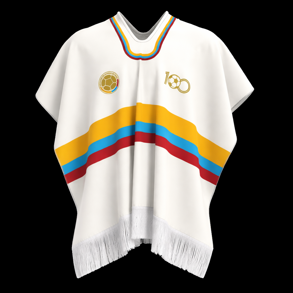 El poncho que une tradición, comodidad y pasión por Colombia.
