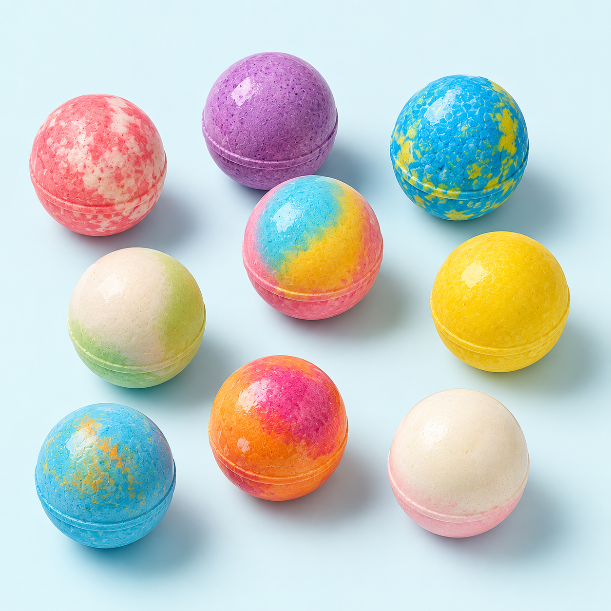 Bath Bombs Kit X 3 ¡Color, aroma y sorpresa en cada baño: diversión que se aparece en segundos!