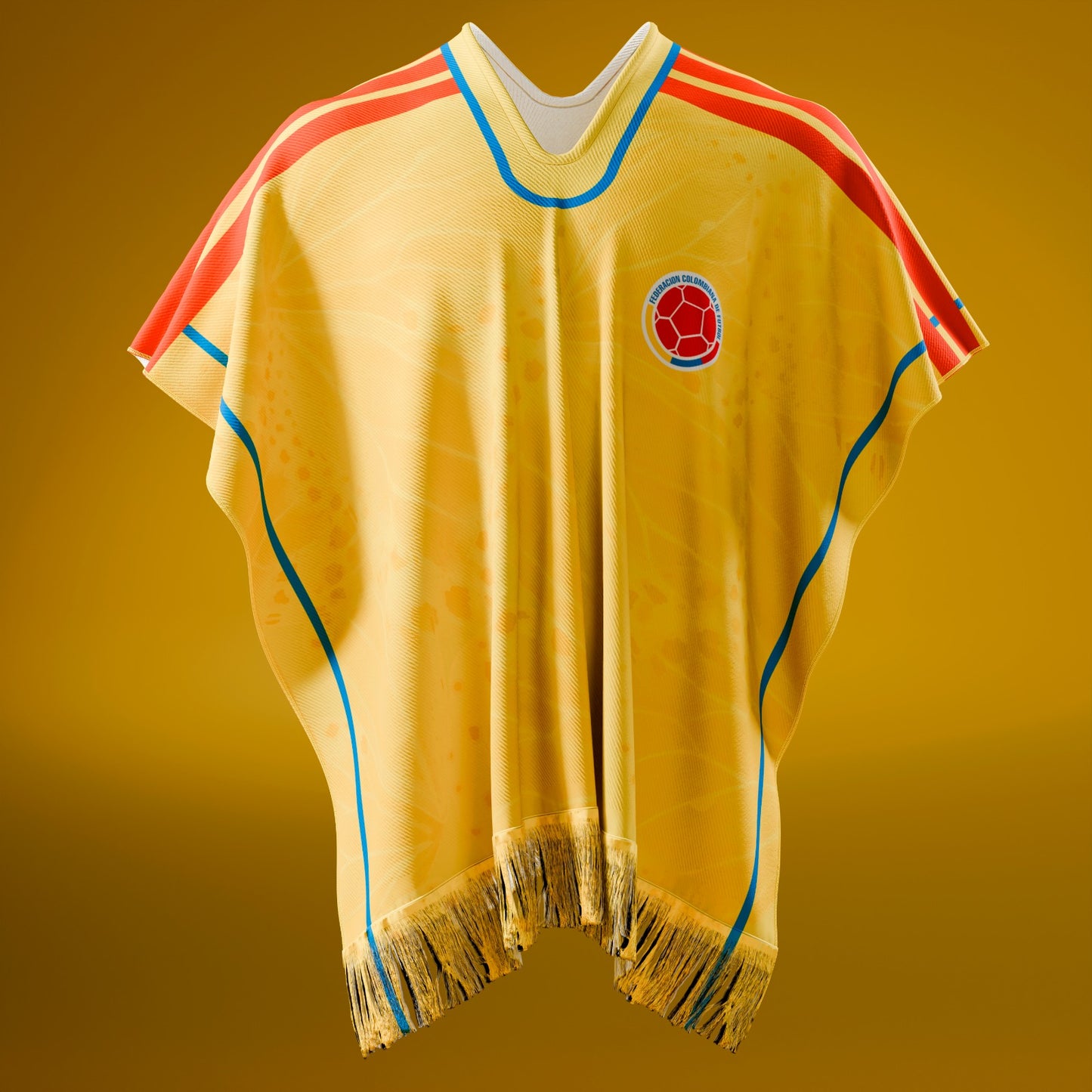 El poncho que une tradición, comodidad y pasión por Colombia.